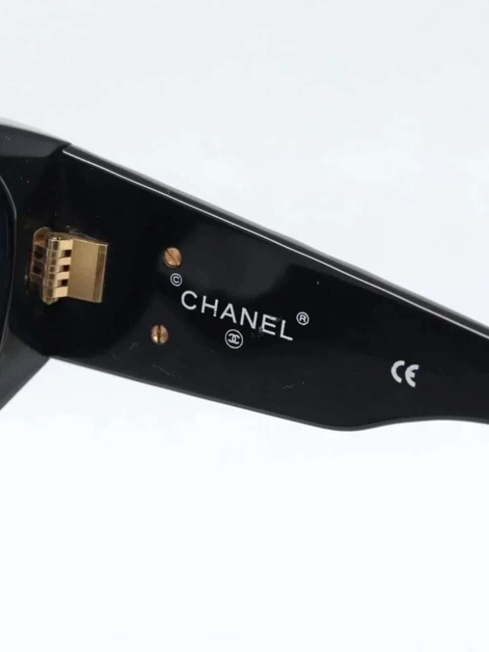 CHANEL Sunglasses plastic Black CC Auth 180944M
